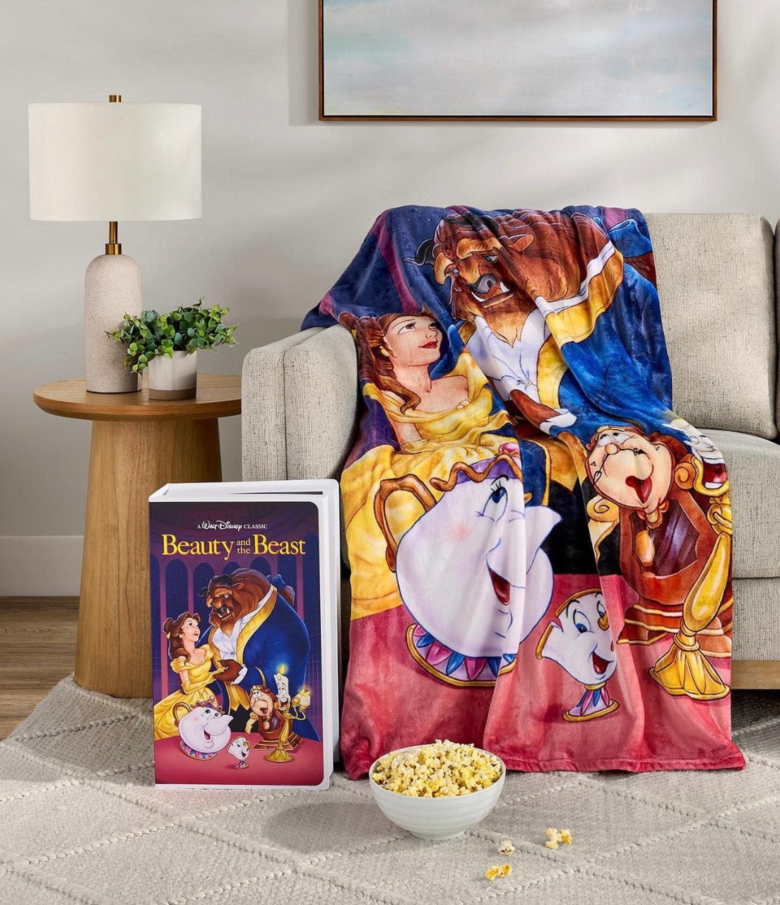 VHS Blanket Beauty and the Beast Belle