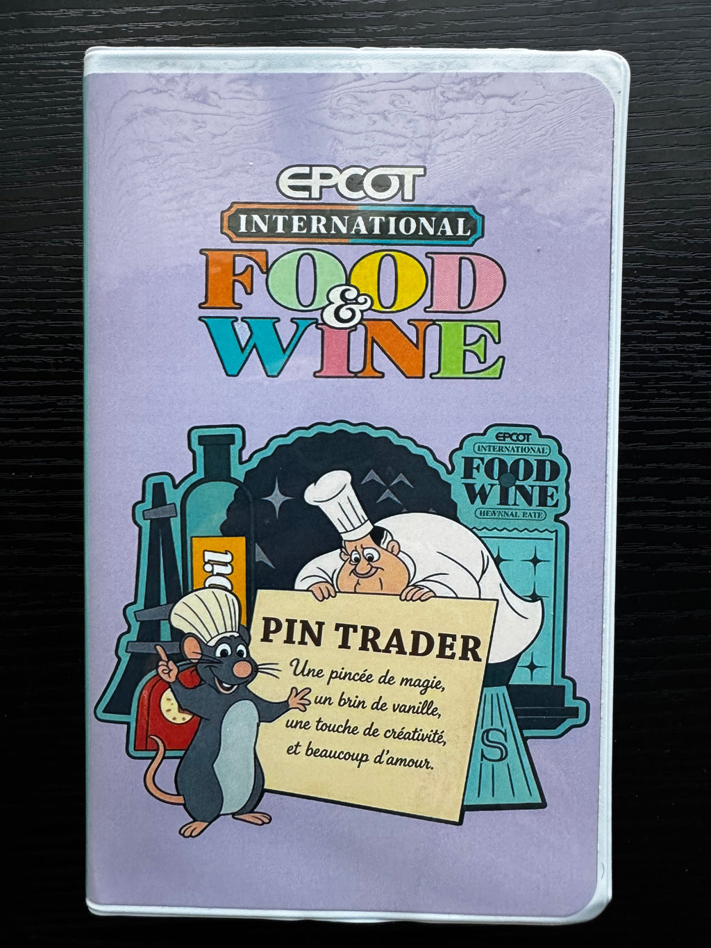 VHS pin case Food and Wine