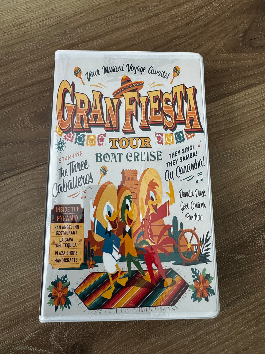 VHS pin case Gran Fiesta Three Caballeros