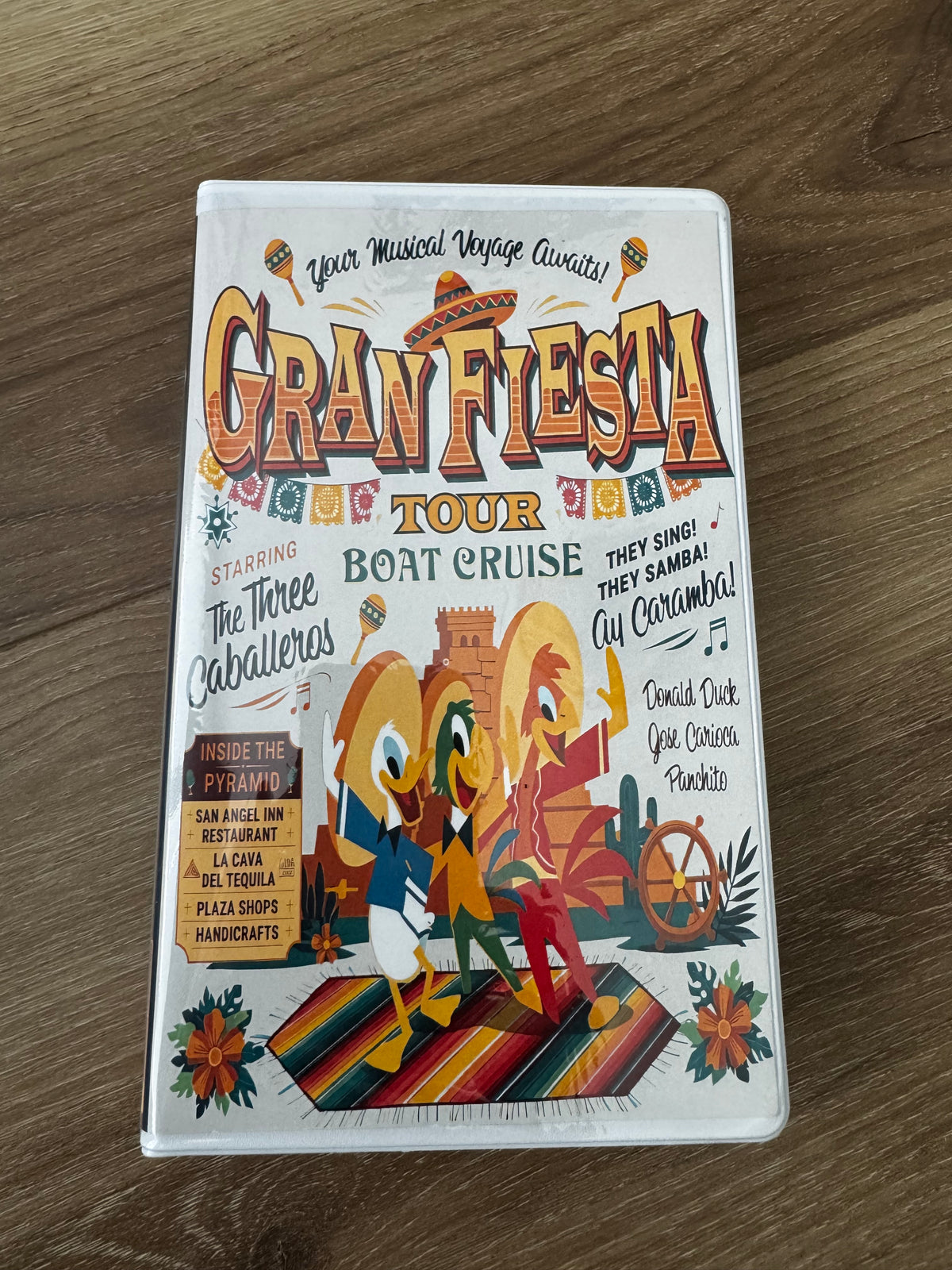 VHS pin case Gran Fiesta Three Caballeros